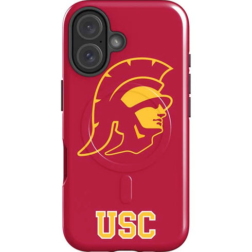 University of Southern California USC Gold Trojan Mascot iPhone 16 Plus Magsafe Impact Case